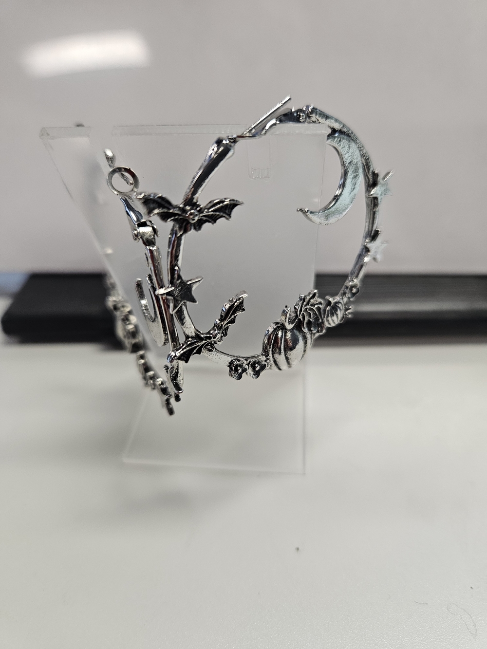 Celestial Pumpkin Earrings in Silver